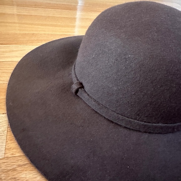 Wool Felt Brown Floppy Hat Round Womens - Picture 9 of 11